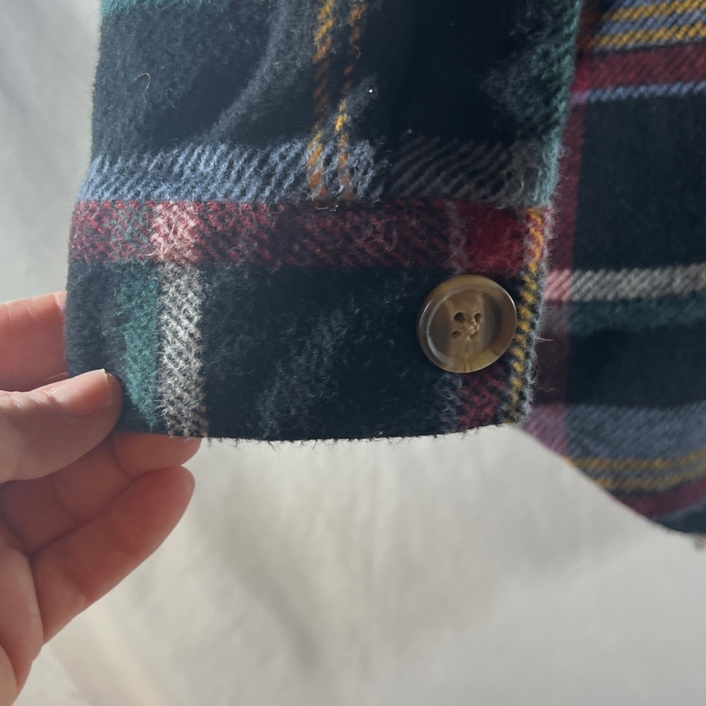 Womens Multicolor Plaid shacket - Picture 5 of 8